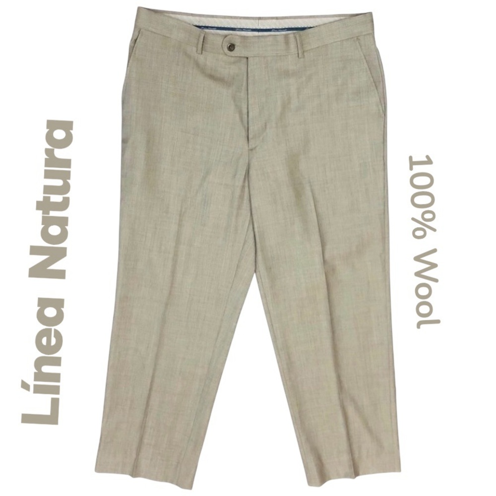 100% Wool Linea Naturale Luxe  Flat Front Dress Men’s Pants 36x30 NWOT